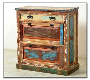 Cassettiera di mobili in legno riciclato industriale antico Vintage di mobili per soggiorno