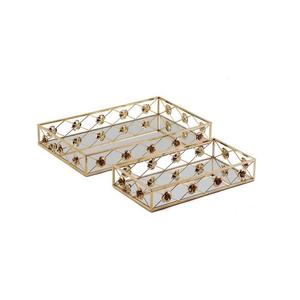 Décoration de table Traiteur Service Plateau en métal Plats à pâtes Serveur de plats délicieux Plateau de serveur pour aliments et desserts - Product Image 1