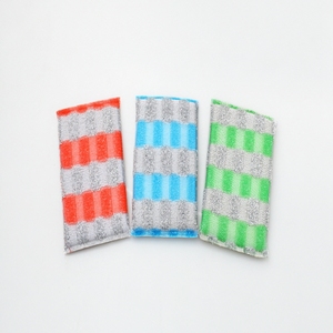 Éponge de cuisine anti-rayures pour le lavage de la vaisselle, colorée, taille personnalisée, lurex, film argenté, utilisé, éponge de haute qualité - Product Image 1