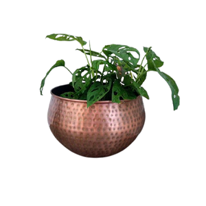 Ensemble de deux jardinières en métal et cuivre de différentes tailles et formes jardinière de décoration de jardin de première qualité - Product Image 6