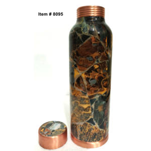 Botella de agua de cobre puro, personalizada, pintada a mano, a la venta - Product Image 3