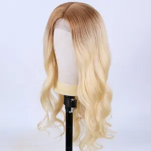 Perruques full lace front wig en soie, cheveux naturels vierges, couleur blond platine 180% #, racines, densité 613