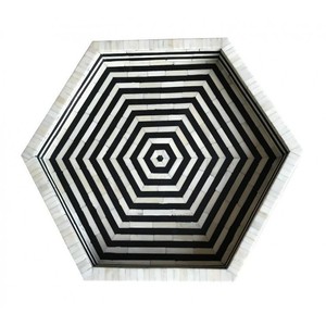 Plateau de service moderne en MDF, design floral, incrustation nacre, motif résine, idéal pour la maison, l'hôtel et la cuisine – Vente directe usine - Product Image 3