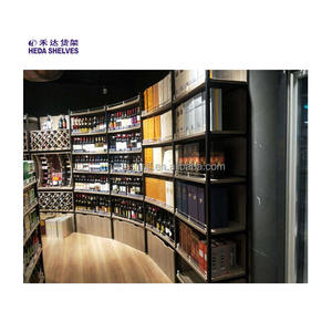 חנות משקאות סיטונאית מדפים לספק יין תצוגת עץ יין בקבוק גונדולה - Product Image 3