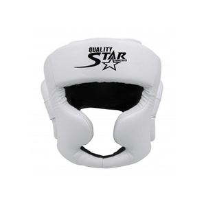 Protectores de cabeza de cuero de vaca blanco Unisex de alta calidad diseño personalizado cascos de boxeo lisos Equipo de Boxeo para adultos al por mayor - Product Image 1