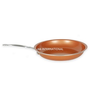 Sartén de Metal Chapado en cobre para hacer alimentos pesados con utensilios de cocina antideslizantes, sartén de gran tamaño para el hogar, cocina, Hotel, restaurante, uso - Product Image 3