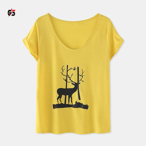 Ropa informal para mujer, Camiseta 100% de algodón de manga corta, servicio OEM, cuello redondo, Impresión de logotipo personalizado, producto 2021 - Product Image 1