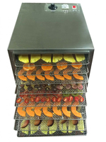 AllSupply 10 Bakjes 304 RVS 110V 850W Wortel Appel Fruit Dehydrator Machine 1 Jaar Garantie 30-80°C Temperatuurregeling