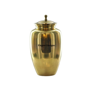 Urne de crémation couleur grise métal indien élégant fait à la main bas prix urne fantaisie classique luxueuse forme ronde Offre Spéciale urne de crémation - Product Image 2