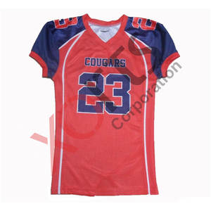 Vente en gros sur mesure Spandex Mesh 100% Polyester Orange & Noir Maillot de football américain Trous respirants Cousu fin - Product Image 5