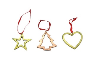 PREMIUM QUALITY SMALL CHRISTMAS DECORATION <b>STAR</b> <b>TREE</b> HEART HANGING CHRISTMAS ORNAMENT HIGH QUALITY - Product Image 1