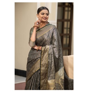 Designer indien Premium Kanchipuram soie Saree tous Zari tisse Zari frontière haute qualité non cousue fêtes de mariage vêtements pour femmes - Product Image 2
