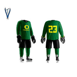 Hermoso diseño de hockey sobre hielo al por mayor 100% poliéster transpirable Ajuste rápido conjuntos personalizados equipo personalizado Unisex de talla grande - Product Image 5