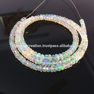 3mm 5mm Naturel Blanc Opale Ethiopienne Pierre Facettes Rondelle Gemme Perles Brins Cordes Semi Précieux Régulier Alibaba Real - Product Image 1