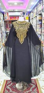 Las mujeres vestido bordado Abaya indio de diseñador vestido - Product Image 3