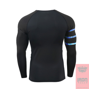 New Arrival Men's Short Sleeve Rash Guard Customizable Plain Polyester/Nylon Sports Gear BJJRash Guard-Factory Wholesale - Product Image 4