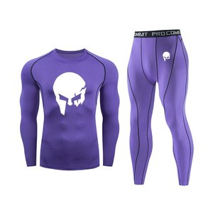 Wholesale Compression Pants Shirt Top Long Sleeve <b>Jacket</b> Set Suit Face Cover Gym Fitness Sets 5Pcs Men's <b>Workout</b> Clothes - Product Image 5