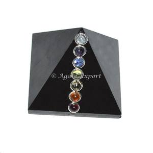 Pequeñas piedras preciosas pirámides negras con cabujones de Chakra Feng Shui y amor estilo ágata tallada piedra semipreciosa recuerdo exportador - Product Image 2