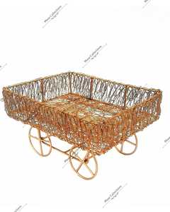 ตะกร้าใส่ของพร้อมถาดใส่ผลไม้แบบกว้างดีไซน์ตามสั่งจากผู้ผลิตอินเดีย - Product Image 2