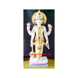 White Makrana Marble Vishnu Standing <b>Statue</b> - Product Image 1