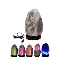 Lampe de sel de l'Himalaya en matériau organique naturel pour la luminothérapie - Style Feng Shui, technique de sculpture, motif d'amour, bien-être et santé