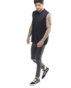 Débardeur d'entraînement de gymnastique 100% coton style vintage pour hommes haut de musculation respirant pour l'été - Product Image 2