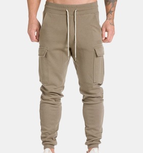 Joggers athlétiques taille haute Mélange de coton éponge à séchage rapide Styles de voyage d'entraînement décontractés droits personnalisables avec poches latérales - Product Image 5
