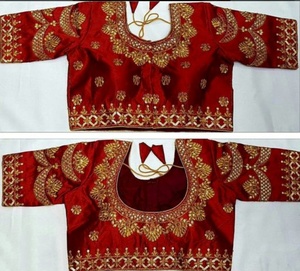 Très belle et designer party wear broderie blouse indienne dames femmes porter readymade bas taux gros surat - Product Image 5