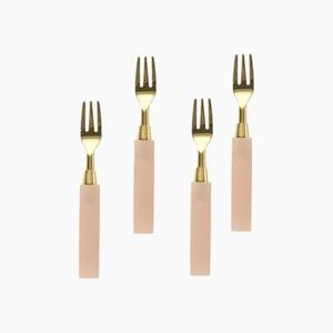 Juego de cubiertos de acero inoxidable con mango de bambú, conjunto de cubertería negra de lujo, a granel, embalaje de regalo, 4 Uds. - Product Image 6