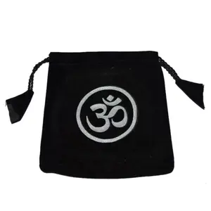 Бархатный Подарочный пакет Om с принтом: бархатные сумки и сумочки с индивидуальным принтом