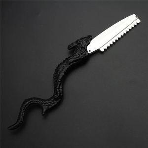 Rasoir à lame unique en acier inoxydable pour hommes avec poignée en forme de dragon pliable pour l'ensemble de Shaving-10pcs Signal de soins personnels - Product Image 2