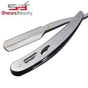 2021, venta al por mayor, maquinilla de afeitar recta de acero inoxidable de una sola hoja para hombres, maquinilla de afeitar de seguridad de triple hoja para afeitar áreas de Bikini - Product Image 5