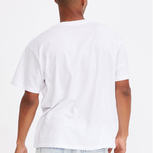 Camisetas personalizadas OEM con cuello redondo para hombre, 100% algodón, camisetas de moda para hombre, camiseta deportiva de manga corta blanca para hombre - Product Image 4