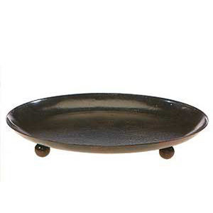 Metal <b>Black</b> Tray Pillar <b>Candles</b> - Product Image 5