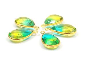 925 conector de bisel cuarzo Natural Multi piedra preciosa hecha a mano forma de pera bisel de fianza único chapado en oro joyería de Metal CZ hallazgos - Product Image 4