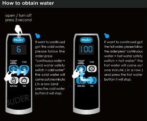 Buder Taiwan ก๊อกน้ำระบบสัมผัสแสนสะดวกถัง4L ใต้เคาน์เตอร์ elcb ปลอดภัยตู้ทำจากสแตนเลสสตีลสำหรับห้องครัวโรงแรม - Product Image 5