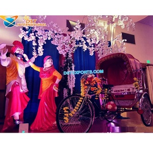 Estatuas DE BODA Punjabi y rickshaw para entrada boda FRP estatuas Punjabi venta decoración de entrada de boda estatua Punjabi Australia - Product Image 1