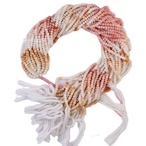 ลูกปัดโอปอลสีชมพูธรรมชาติขนาด 3-4 มม. รูปทรงรอนเดลเหลี่ยมเพชรพลอย สำหรับทำเครื่องประดับ Ravab Gems & Jewels ขั้นต่ำ 3 เส้น - Product Image 3