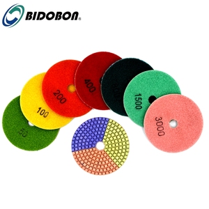 4Inch 3 Màu Kim Cương Ướ<span class=keywords><strong>t</strong></span> Đánh Bóng Pads Đối Với Đá Granite Marble Quartz Thiế<span class=keywords><strong>t</strong></span> Kế Đá - Product Image 2