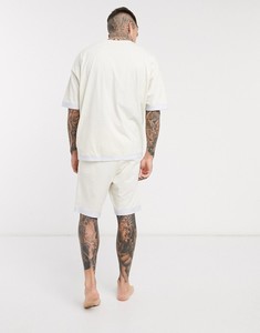 ชุดวิ่งออกกำลังกายสำหรับผู้ชาย,ชุดวอร์มสีขาวผ้าฝ้าย100% สำหรับกีฬาสั้นสีพื้นสำหรับฤดูร้อน - Product Image 4