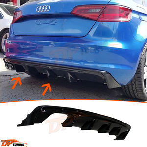 Bộ Khuếch Tán Phía Sau Cửa A3 8V 2012 - 2016 2 / 4 Với Đầu Ra Kép Bên Trái Bộ Chia Phía Sau Bằng Nhựa Bề Mặt Màu Đen Bóng Đàn Piano Chất Lượng Cao - Product Image 1