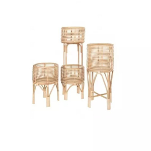 Sinh thái thân thiện handmade mộc mạc xi lanh mây thủ công chậu và trồng cho nhà và vườn Việt Nam nhà sản xuất - Product Image 1