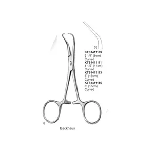 Hemostatos e braçadeiras para procedimentos cirúrgicos, braçadeiras para duto de amígdala e histerectomia, braçadeira de toalha curvada serrilhada