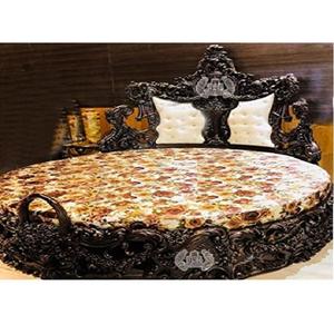 เตียงไม้สักทรงกลมแกะสลักอย่างดีหรูหราสไตล์ทันสมัยปรับแต่งได้ตามต้องการขนาดส่วนตัวเฟอร์นิเจอร์บ้าน DST สี - Product Image 1