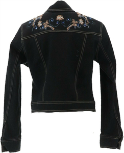 Meilleur style de veste en jean d'extérieur pour femmes Décoration à rayures personnalisée Vente en gros OEM Peau de mouton Cuir Coton Matériau de remplissage - Product Image 2