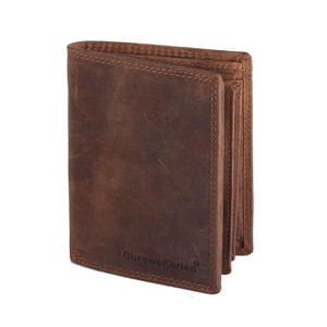 Handmade <b>Men's</b> Genuine Leather Vintage Design <b>Wallet</b> with Wide Range <b>RFID</b> Protection Unique Nylon Lining & Logo Short Travel Use - Product Image 1