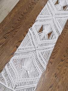 Chemin de table en macramé 2021, motif géométrique écologique, couleur personnalisée, tissu en coton, broderie tricotée, mariage - Product Image 3