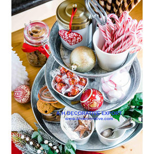 Bandeja de Metal galvanizada para exteriores, bandeja decorativa de acabado rústico para servir comida - Product Image 6