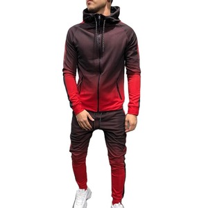 Survêtement unisexe sur mesure pour hommes, design votre propre sublimation, brun rouge, tenue de jogging, longue fermeture éclair, séchage rapide, entraînement de course à pied - Product Image 1