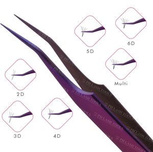 แหนบต่อขนตาสแตนเลสสีม่วง,แหนบต่อขนตา12มม. 35deg โค้งพร้อมโลโก้บริษัทจำนวน - Product Image 4